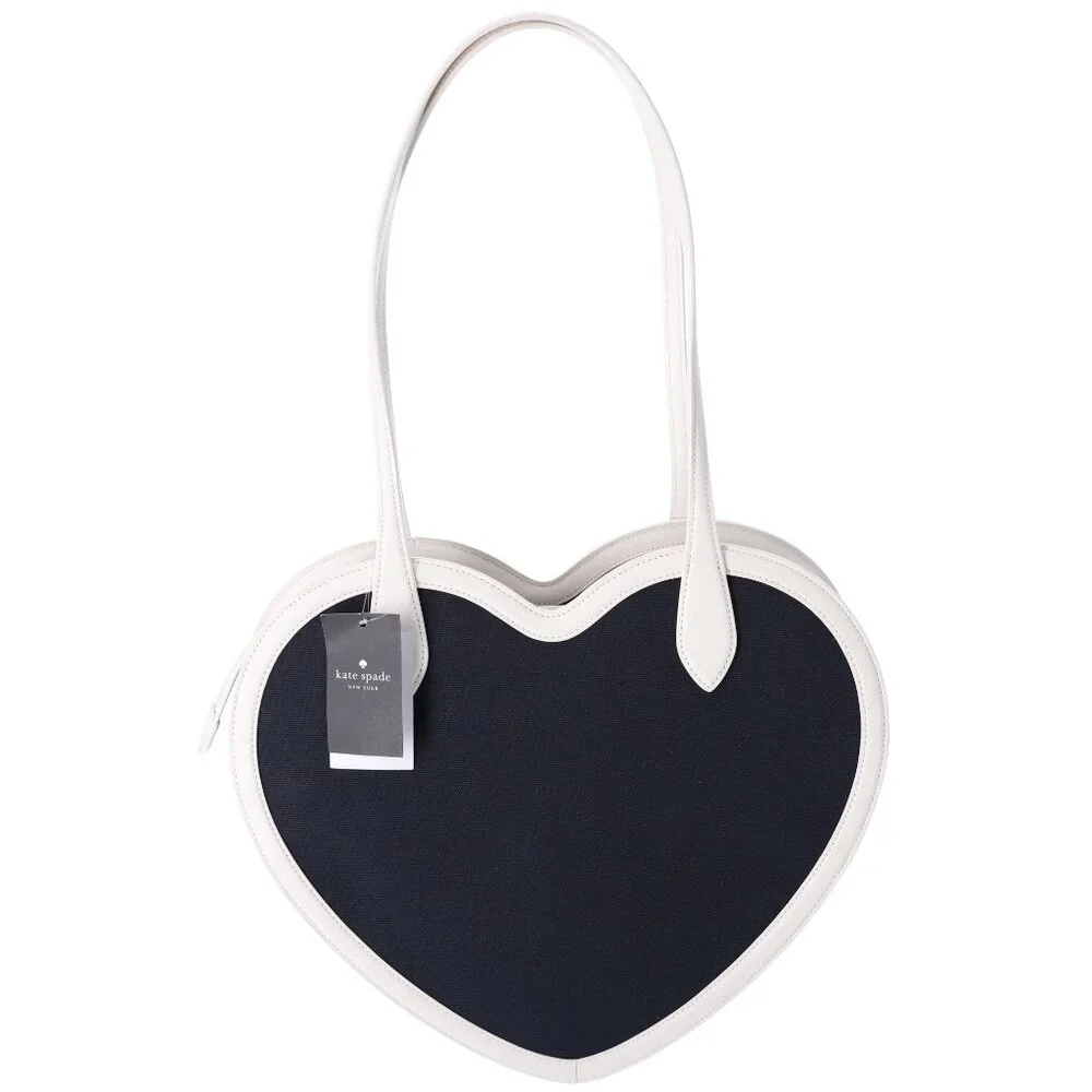 Kate Spade Rainbow Collection Love Shack Heart Tote Blue Multi Logo - Picture 3 of 5